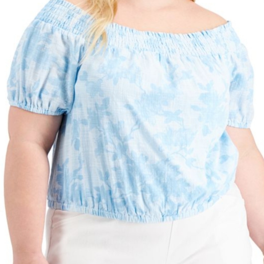 New INC International Concepts Floral Print Shirt 1X